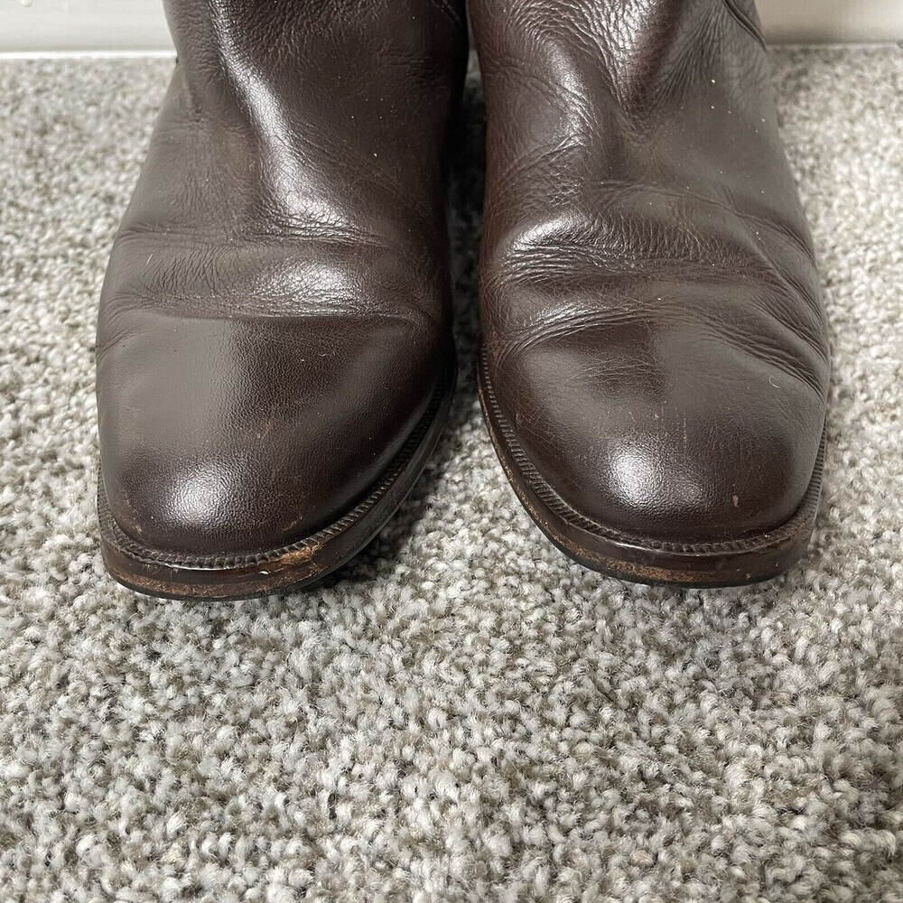 Sesto Meucci Italy Brown Leather Zip Ankle Fashion Boots Womens Size 8 N - Picture 3 of 12